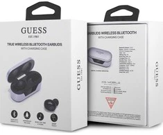 Guess GUTWST31EG TWS Bluetooth ausinės + docking station violetinės spalvos