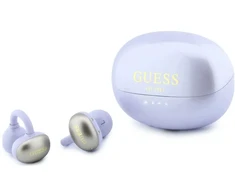 OWS ausinės Guess Metalic Finish Electropated Parts Classic Logo violetinės spalvos