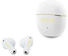 Ausinės Guess TWS Glossy Auksinė Line Classic balta