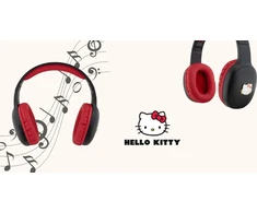 Hello Kitty over-ear Bluetooth ausinės HKBHA1BKHLMK juodos spalvos Metal Logo