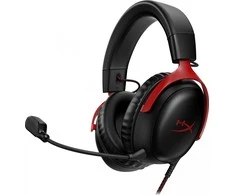 HyperX Cloud III žaidimų ausinės, Juodai raudonos