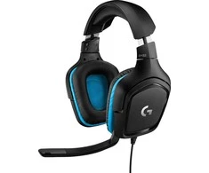 Logitech G432 7.1 Surround Sound ausinės su laidu žaidimams, Juodos