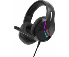 MARVO H8618 BK Tactic 40 RGB Laidinės žaidimų ausinės | USB | Juodos