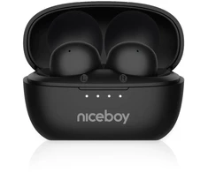 Niceboy ausinės Niceboy ausinės į ausį Podsie 4 POP Onyx Juodas juodos Bluetooth 6 AAC