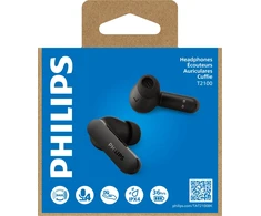 Tikros belaidės ausinės Philips, juodos