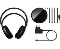 Philips SHC5200M2/12 Ausinės be mikrofono ir ausinės su mikrofonu Laisvų rankų įranga Bevielis Su lankeliu TV C tipo USB Juoda