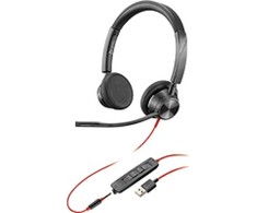 POLY Blackwire 3320, Laidinis, Biuras / Skambučių centras, 20 - 20000 Hz, 130 g, Ausinės su mikrofonu, Juoda