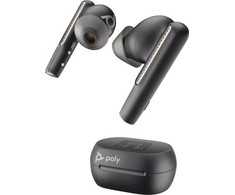 Ausinės „Plantronics“ POLY VOYAGER FREE 60+ UC SU LIETIKMUMO EKRANO ĮKROVIMO DĖKLĖS KOMANDOS USB-C BT700C Juodas