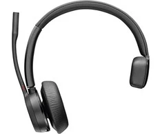 „Poly Plantronics Voyager 4310 UC Bluetooth“ ausinės, nano raktas su USB-C jungtimi, įkrovimo stotelė, sertifikuota MS, monofoninė