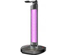 Ausinės PREYON Heron Block RGB ausinių stovas, įkroviklis, USB mazgas (PHB41B)
