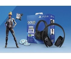 Belaidės ausinės Sony PlayStation Gold Wireless Headset, juodos + Fortnite Neo Versa bundle