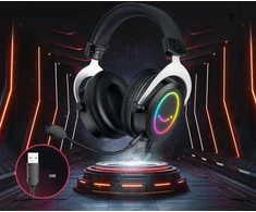 Ausinės studijinės su lankeliu ant galvos FIFINE H3 AmpliGame RGB su mikrogonem studijinės