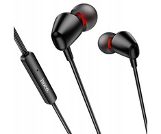 HOCO laidinės ausinės Jack 3,5 mm su mikrofonu M107 juodos spalvos