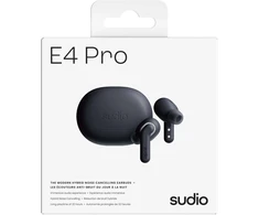 Ausinės Sudio Earbuds | E4 Pro | Bluetooth | į ausis įkišamos | Mikrofonas | Midnight Juodas | Noise canceling | Noise reduction