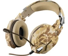 Žaidimų ausinės Trust GXT 322D Carus Desert Camo, Gelsvos, 22125