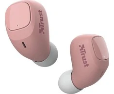 Belaidės TWS ausinės Trust Nika Compact Bluetooth, Rožinės, 23905