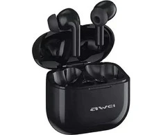 Bluetooth 5.3 Ausinės + AWEI Docking Station (T1Pro) juodos spalvos