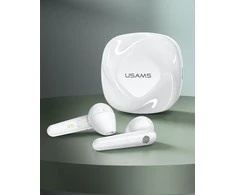 USAMS Belaidės Bluetooth ausinės 5.0 TWS SD series baltos spalvos BHUSD01