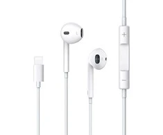 USAMS ausinės stereo EP-24 lightningiPhone 7/8/X/XS/XS Max/XR baltos spalvos HSEP2401