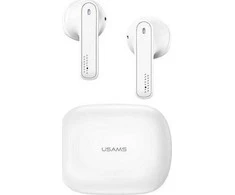 USAMS Belaidės Bluetooth ausinės 5.0 TWS SM series baltos spalvos BHUSM01 (US-SM001)