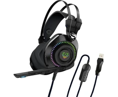 Ausinės Vertux Vertux Ausinės Audiophile 50mm Ausinės aplink ausis Bogota Juodos 3,5mm RGB USB 105 dB