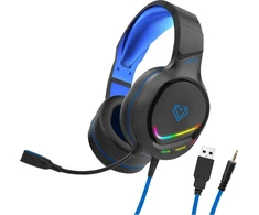 Ausinės Vertux Vertux Žaidimų ausinės su mikrofonu RGB Tokyo Mėlynos