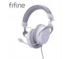Ausinės žaidimams FIFINE H3W AmpliGame RGB su mikrogonem studijinės su lankeliu ant galvos