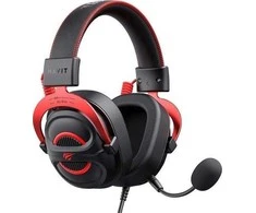 Havit H2002E Pro Ausinės su laidu su lankeliu ant galvos Gaming Juodas, Raudona