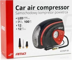 Automobilinis oro kompresorius su LED apšvietimu 12V ACOMP-08 AMIO-02182
