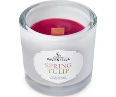 Sojų skonio žvakė „Spring Tulip“, balta, 170 g
