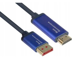 AV adapteris Alcasa Alcasa 4860-SF050B Kabelio adapteris 5m DisplayPort HDMI Mėlynas