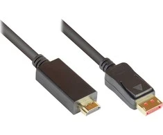 Good Connections AV adapteris Alcasa Alcasa DP14-HDMI Kabelio adapteris 2m DisplayPort juodas