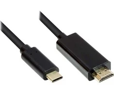 GoodConnections AV adapteris Alcasa Alcasa GC-M0101 kabelio adapteris 2 m HDMI A tipo (standartinis) USB C tipo juodas