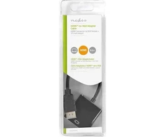 AV adapteris Nedis CCGB34900BK02 kabelio adapteris 0,2 m HDMI A tipo (standartinis) VGA (D-Sub) + 3,5 mm juodas