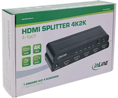 AV InLine HDMI signalo perdavimo sistema, 4 krypčių skirstytuvas, suderinamas su 4K2K@60Hz
