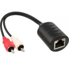 AV InLine signalo perdavimo sistema RCA (Cinch) x2 - RJ-45 0,1 m juoda (89001)