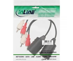 AV InLine signalo perdavimo sistema RCA (Cinch) x2 - RJ-45 0,1 m juoda (89001)