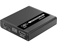 AV signalo perdavimo sistema Techly ilgintuvas HDMI 1x8 4K30Hz iki 40m per Cat6 IR PoC tinklo kabelį