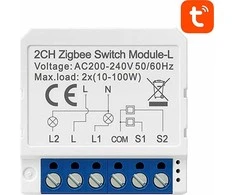 Išmanusis jungiklio modulis ZigBee Avatto LZWSM16-W2 Nėra neutralaus TUYA
