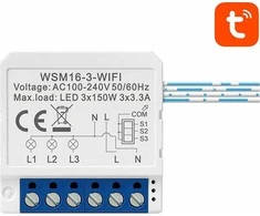 Smart Switch modulis WiFi Avatto WSM16-W3 TUYA