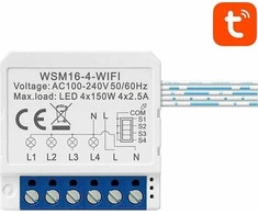 Smart Switch modulis WiFi Avatto WSM16-W4 TUYA