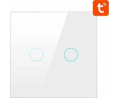 Išmanusis šviesos jungiklis ZigBee Avatto ZTS02-EU-W2 2 krypčių TUYA (balta)