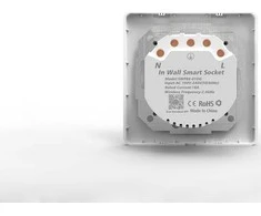 Sieninis šviestuvas Išmanusis WiFi sieninis lizdas Avatto N-WOT10-EU-W TUYA (balta)