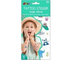 AVENIR Priklijuojamos tatuiruotės „Džiunglių gyvūnai“