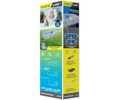 AVENLI pilkas frame pool, 394x207x80