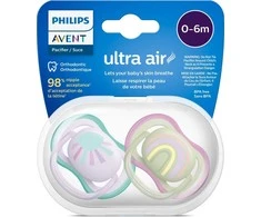 Philips AVENT SCF085/59 Ultra Air čiulptukas 0-6m saulės/vaivorykštės mergaitė