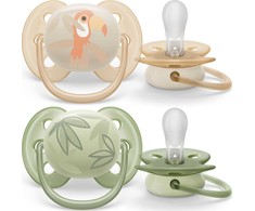 Philips AVENT SCF091/07 Čiulptukas Ultra Soft 0-6m papūga/lapai