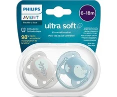 Philips AVENT SCF091/15 Žindukas Ultra Soft 6-18m šakelė/paukštis