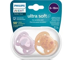 Philips AVENT SCF091/18 Čiulptukas Ultra Soft 6-18m gėlė/šuo