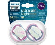 Philips AVENT SCF376/14 Čiulptukas Ultra Nighttime 6-18 sapnai/kometos mergina